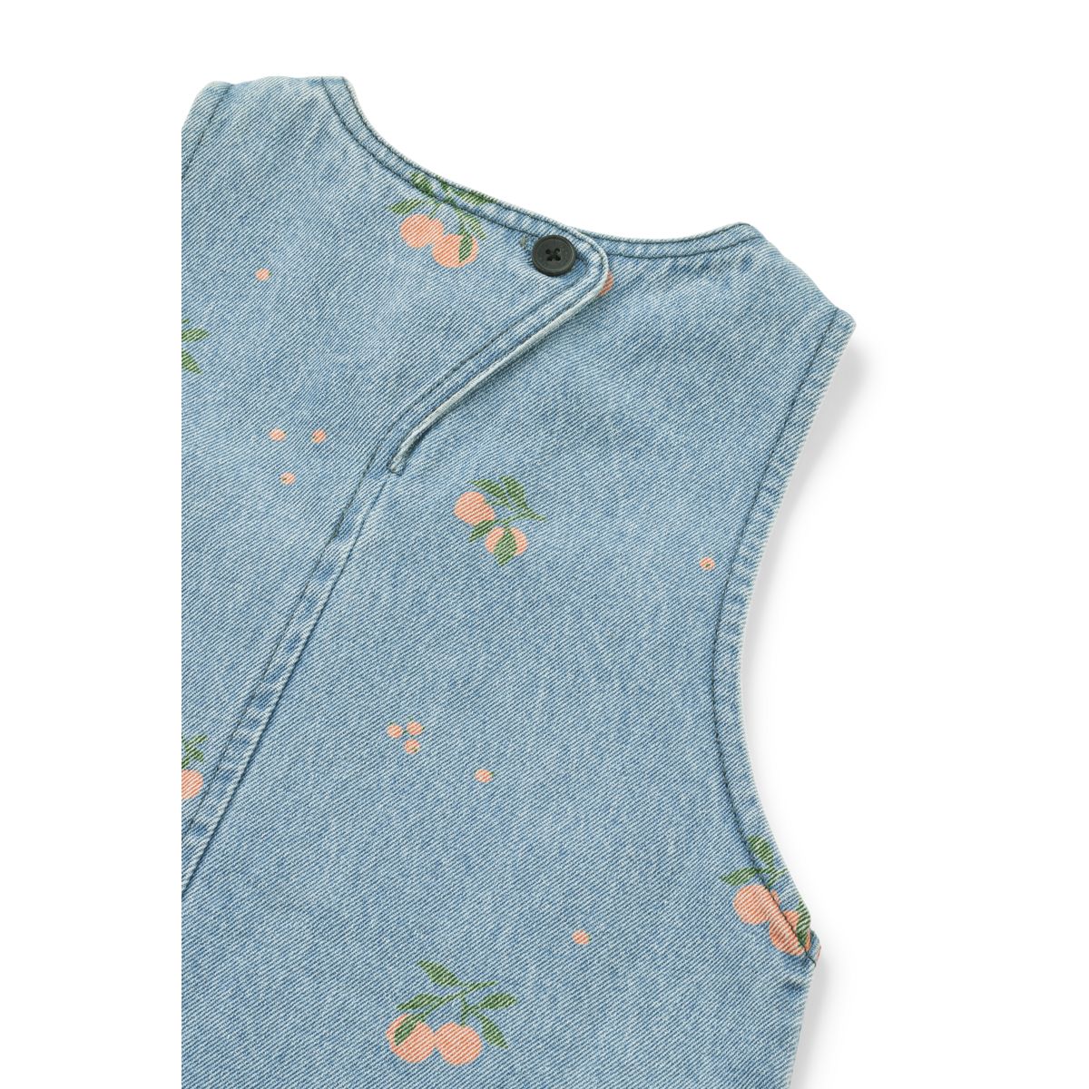 LIEWOOD Angelica Mønstret Denimkjole - Peach / Light Blue Denim - Kjole