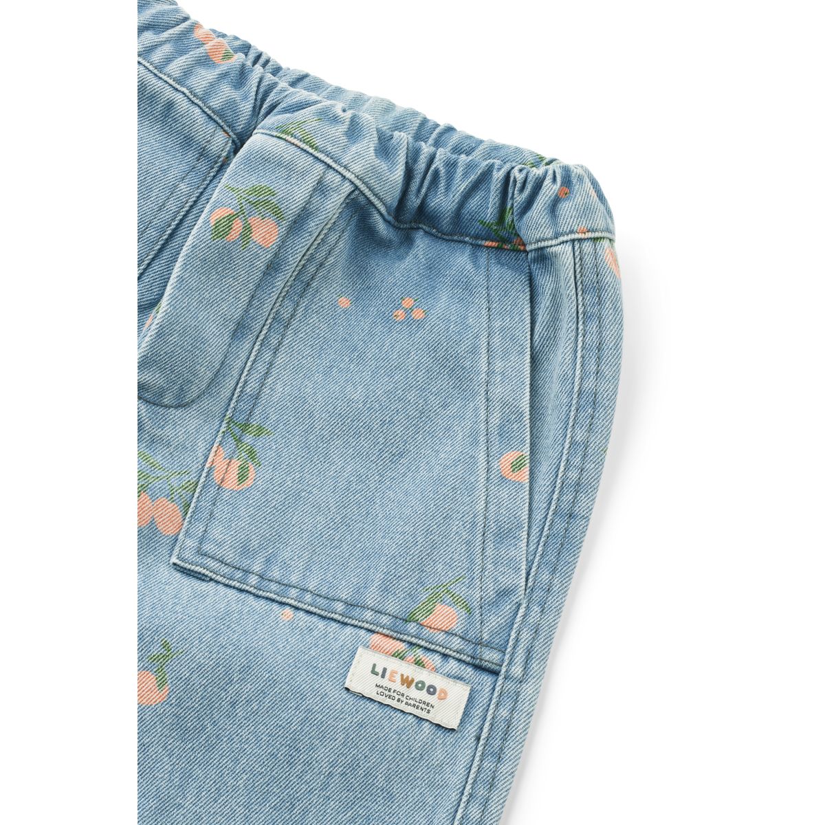 LIEWOOD CESAR Denimbukser med Print - Peach / Light Blue Denim - Bukser