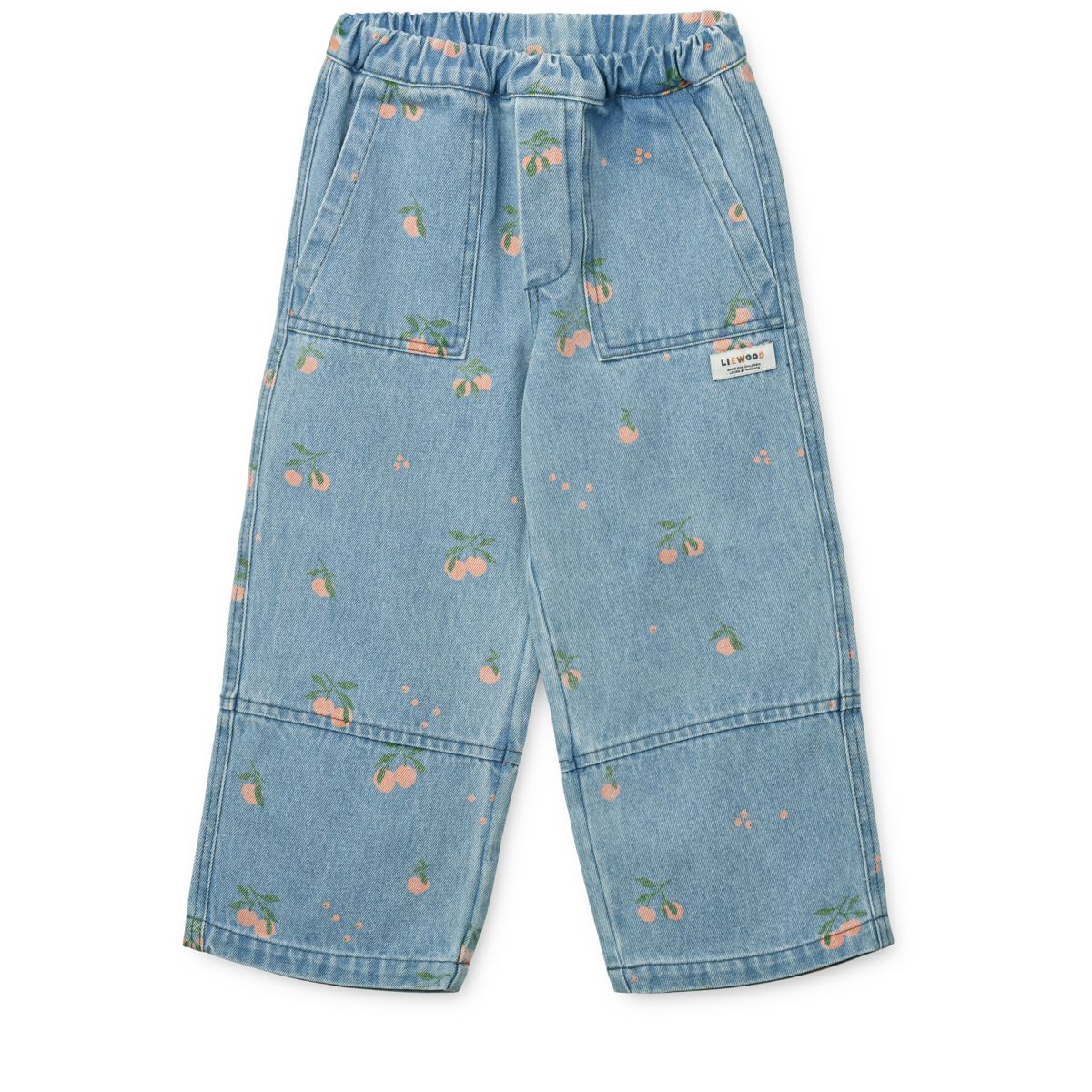 LIEWOOD CESAR Denimbukser med Print - Peach / Light Blue Denim - Bukser