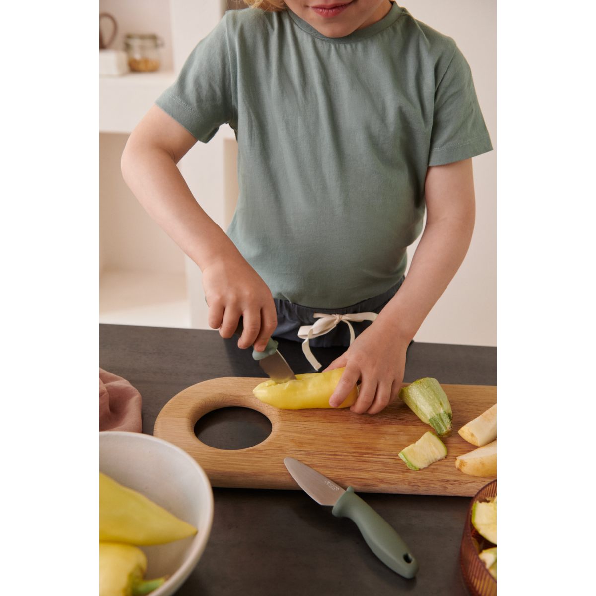 LIEWOOD Perry børneknive Sæt - Whale blue - Bestik