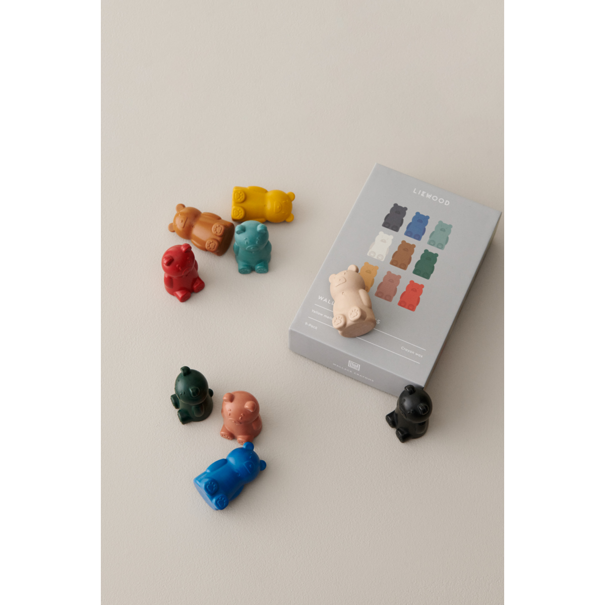 LIEWOOD Wallace Voksfarver 9-Pak - Yellow mellow multi mix - Kreativt legetøj