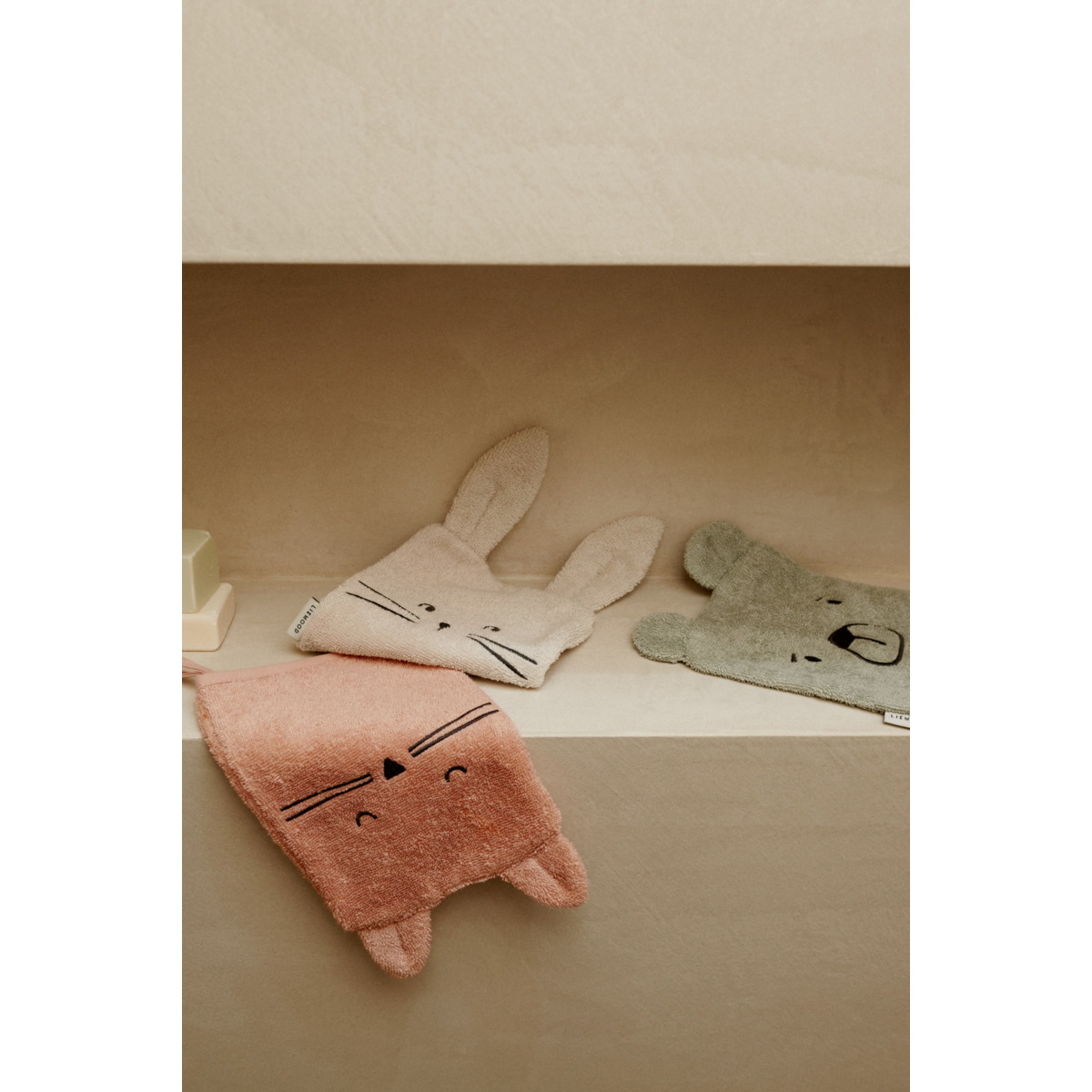 LIEWOOD Sylvester Vaskeklud 3-Pak - Dove blue mix - Håndklæder / Vaskeklude