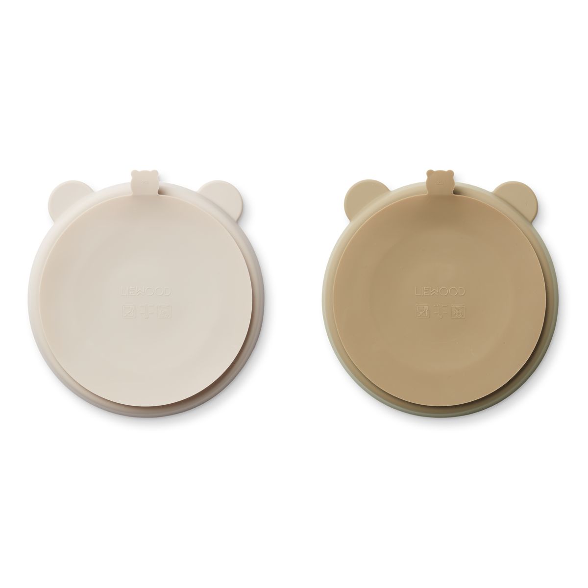 LIEWOOD Stacy Skridsikker Tallerken 2 stk - Sandy / Oat - Tallerken
