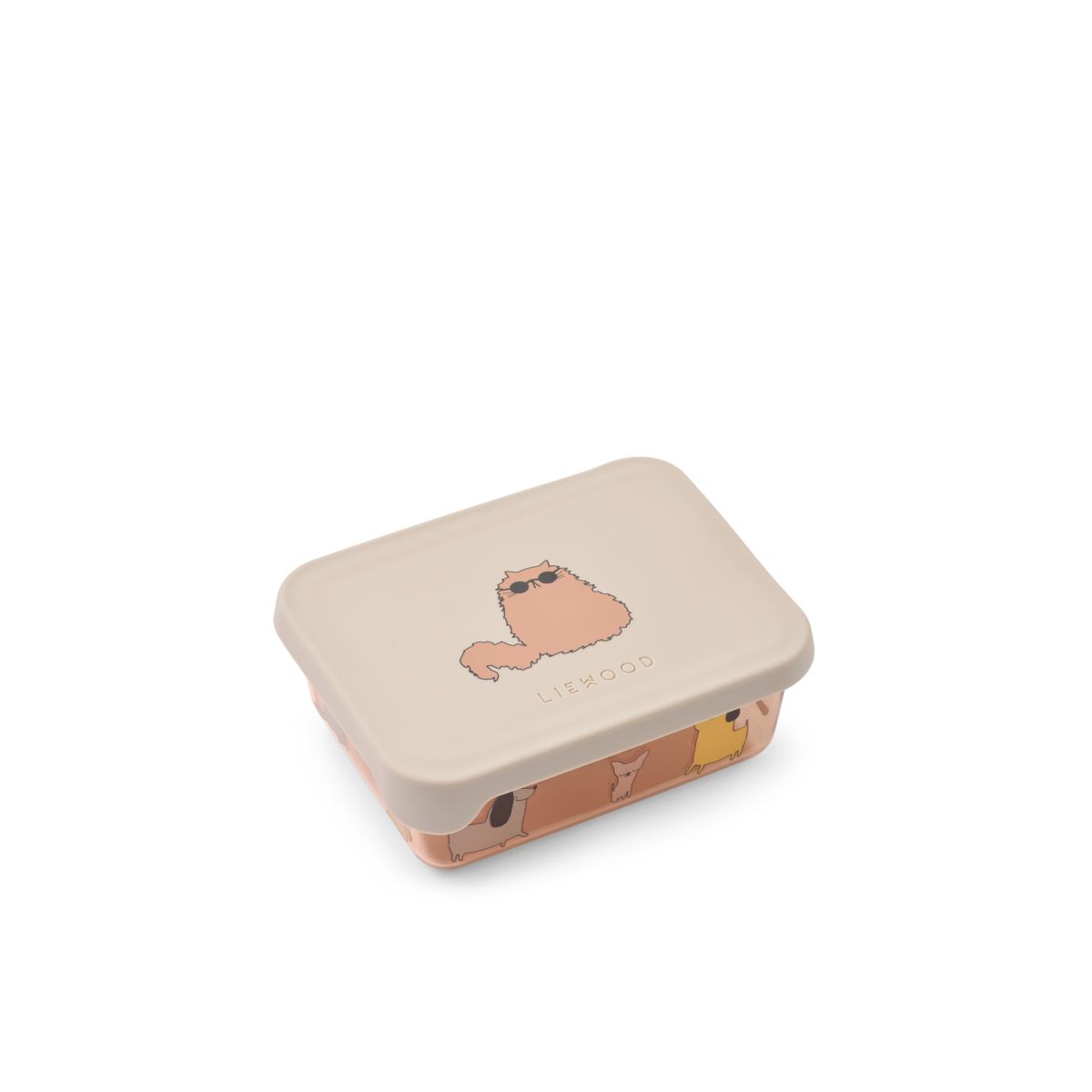 LIEWOOD AKO Tritan Snackboks - Cats and Dogs / Sandy - Snackboks