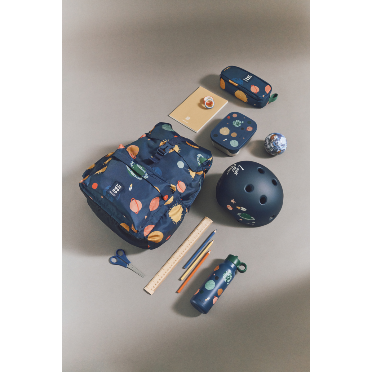 LIEWOOD Arthur Madkasse Med Print - Universe / Classic navy - Madkasse