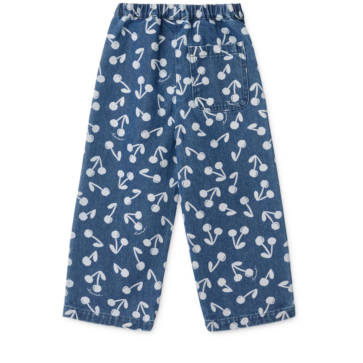 LIEWOOD CESAR Denimbukser med Print - Cherry blossom / Medium blue denim - Bukser