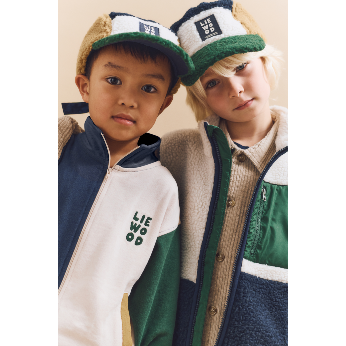 LIEWOOD RORY Kasket i Fleece - Classic navy multi mix - Hatte & Kasketter