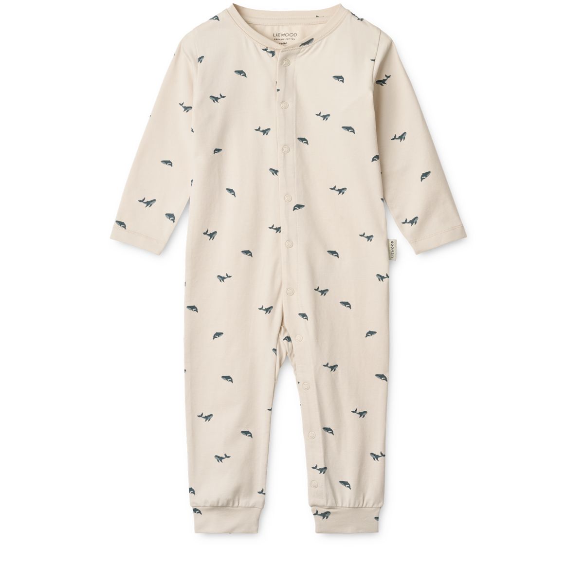 LIEWOOD BIRK Mønstret Natdragt - Mini whale / Sandy - Pyjamas Jumpsuits