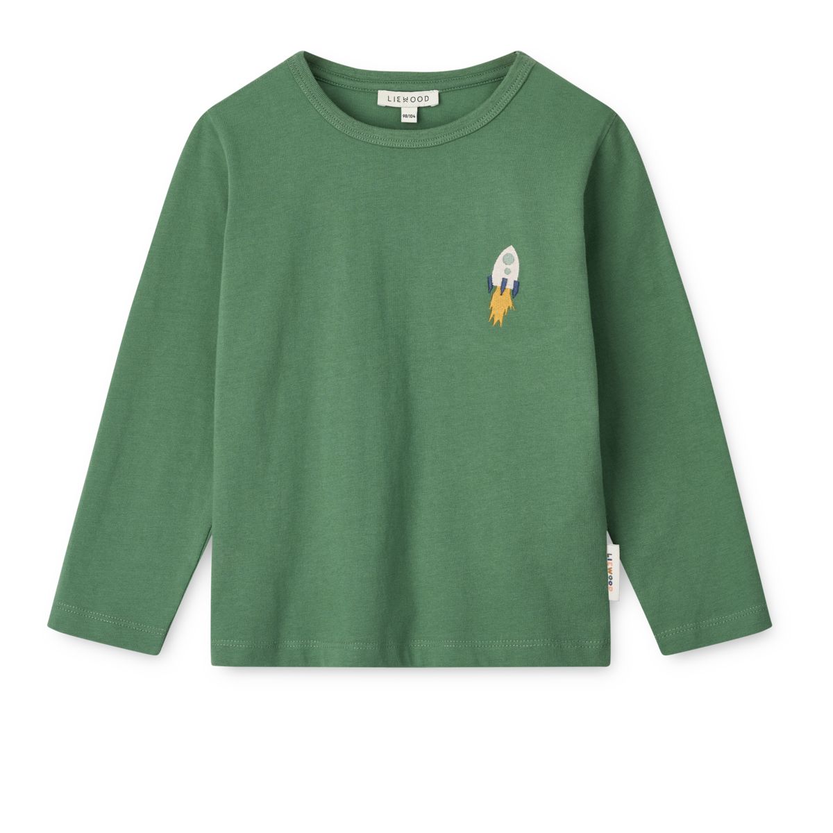 LIEWOOD APIA Langærmet T-shirt - Love my planet / Dusty ivy multi mix - T-shirt