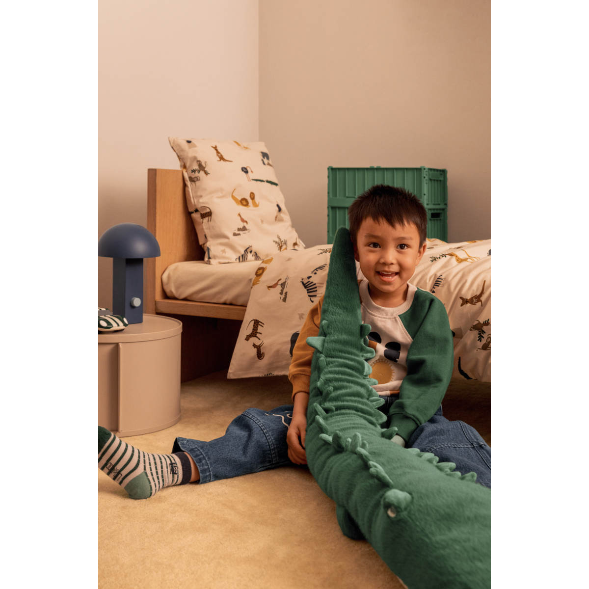 LIEWOOD BRAYDEN Krokodillebamse - Garden green - Pile & Fleece