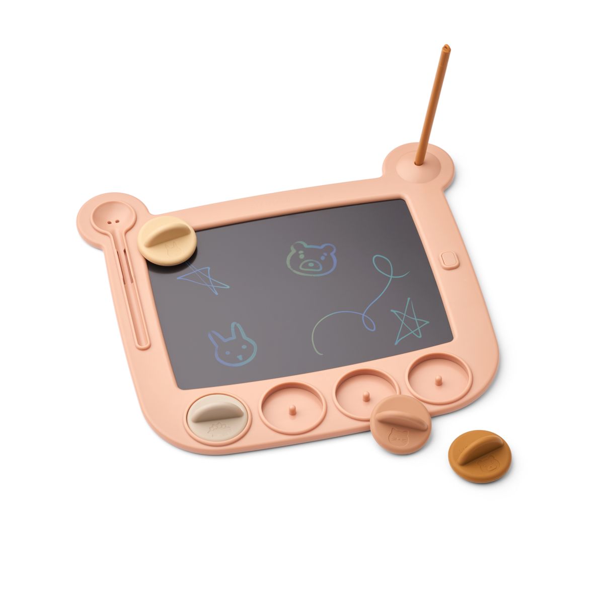 LIEWOOD VENZORA LCD Tegnetavle med stempler - Pale tuscany multi mix - Kreativt legetøj