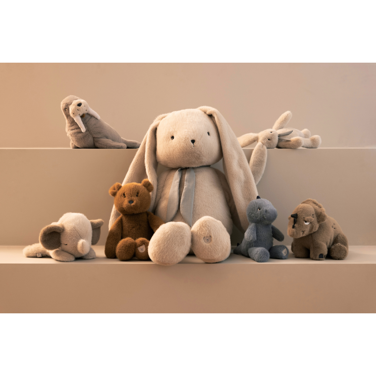 LIEWOOD BINNIE Stegosaurusbamse - Blue fog - Pile & Fleece