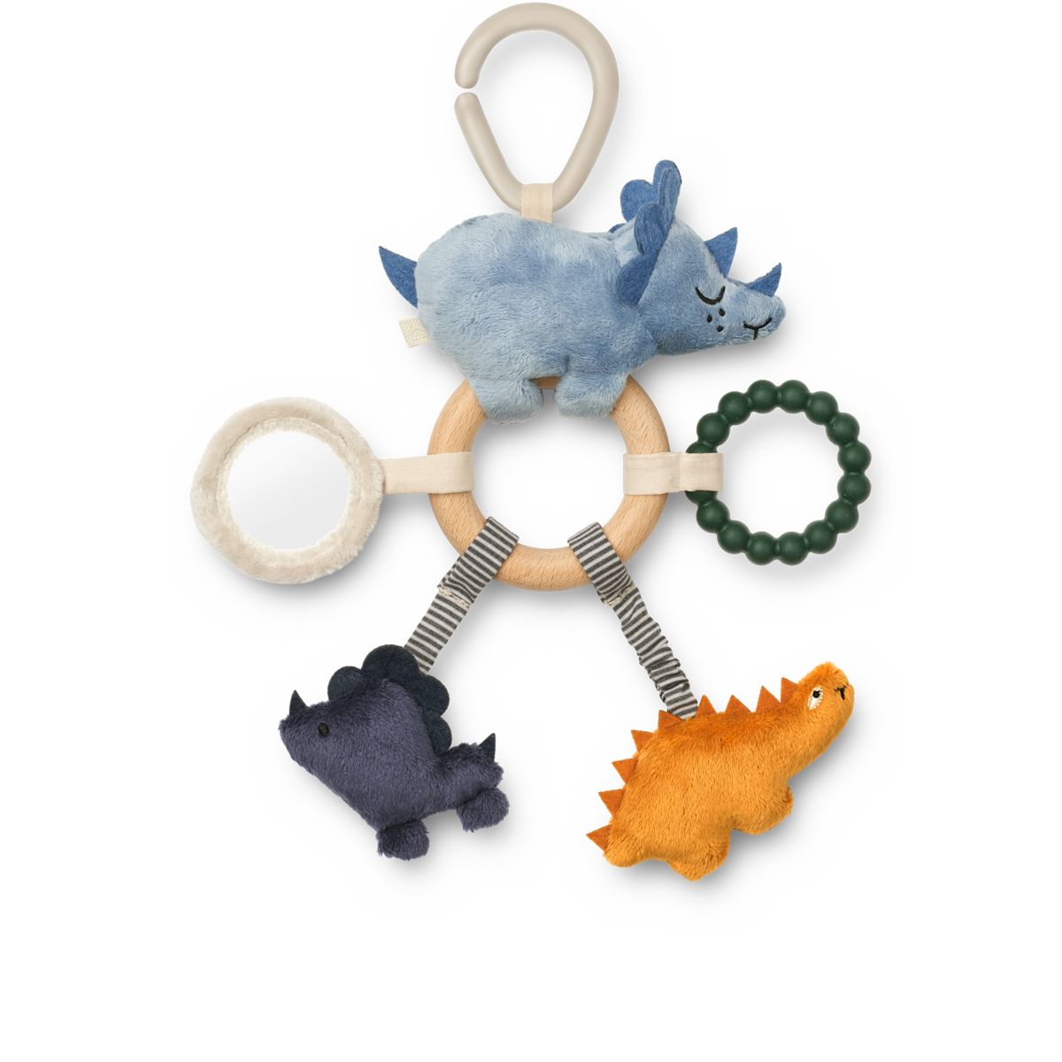 LIEWOOD Angie Dino aktivitetslegetøj - Blue fog multi mix - Rangle