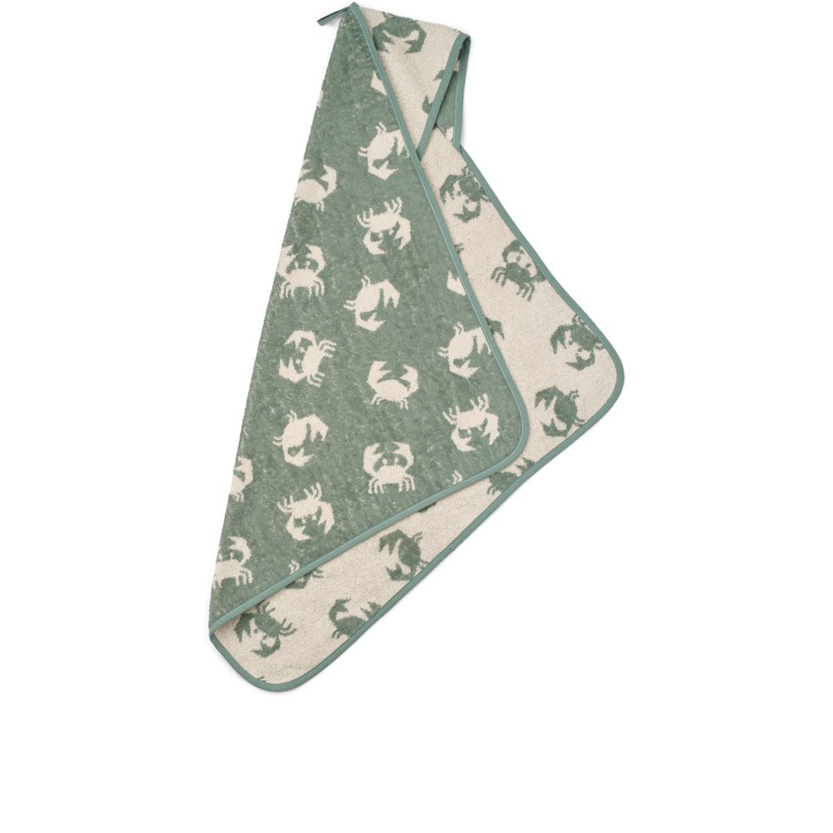 LIEWOOD Alba Babyhåndklæde med hætte - Crab / Sandy - Håndklæder / Vaskeklude