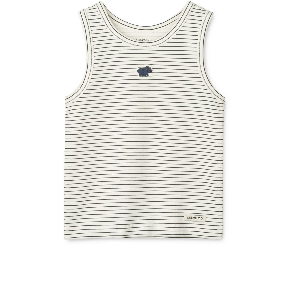 LIEWOOD FARIS Tank Top 2 stk - Mini dinosaurs creme / stripe mix - Tank top