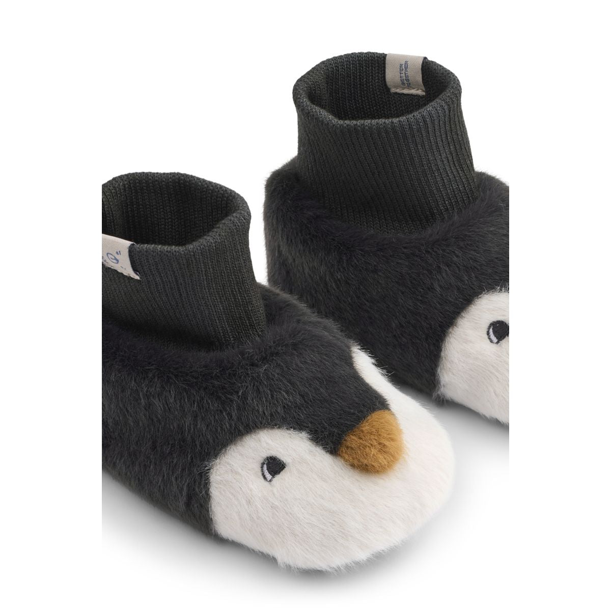 BETH Pingvinhjemmesko i Plys - Sandy / Dark grey