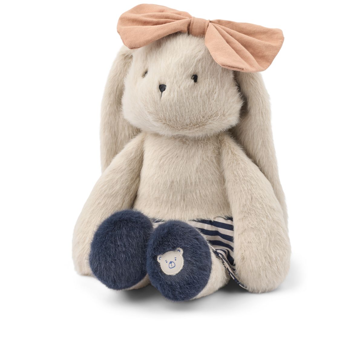 LIEWOOD BABETTE Kaninbamse - Mist / Navy stripe mix - Pile & Fleece