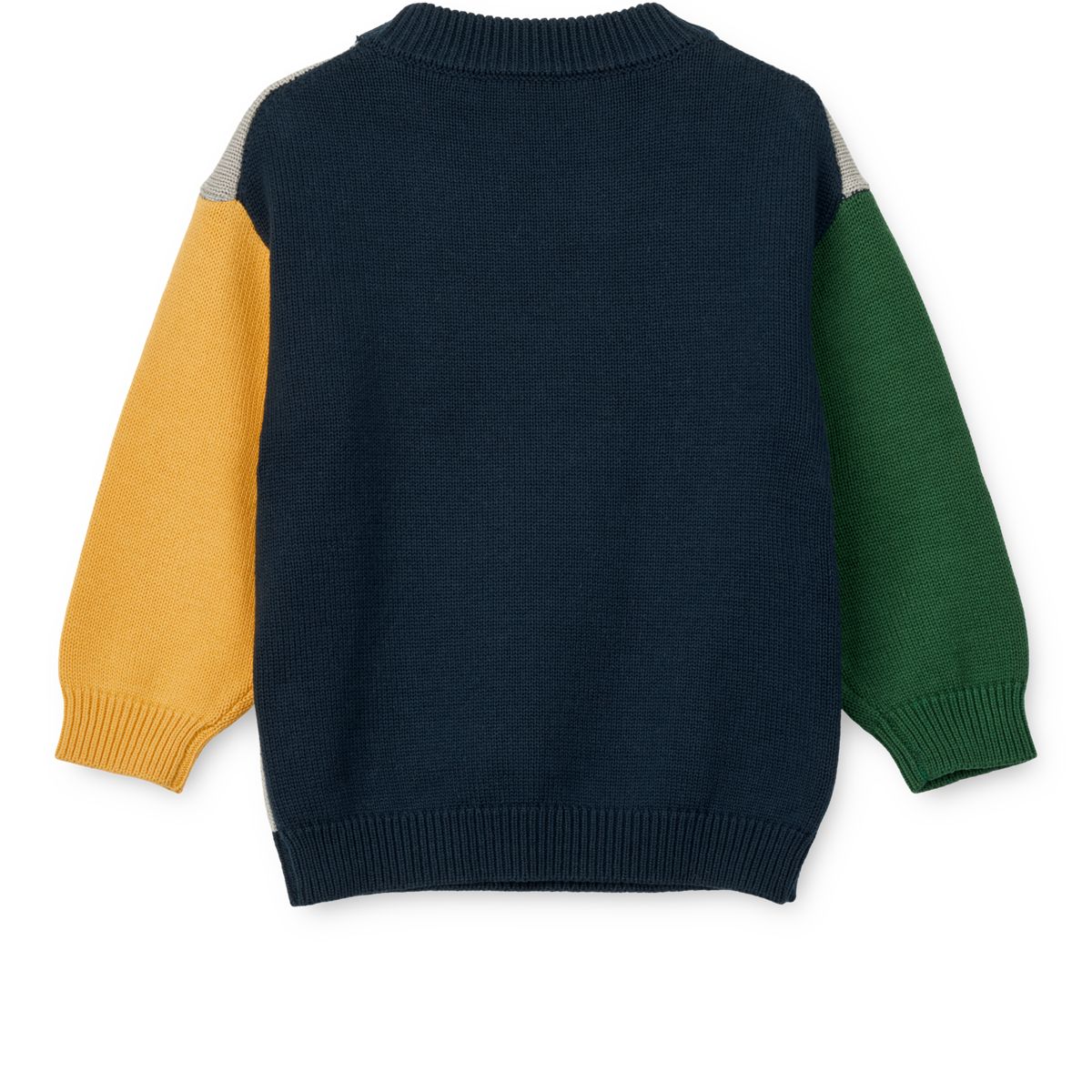 LIEWOOD ORLANE Broderet Striktrøje - Panda / Mist / Classic navy multi mix - Sweater