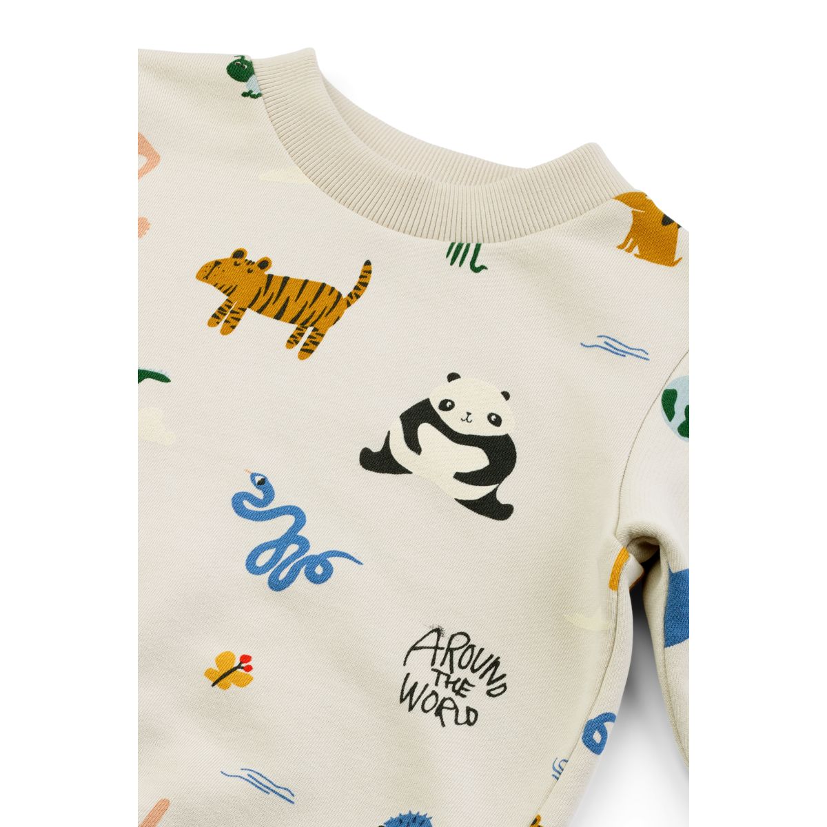 THORA Sweatshirt med print - Around the world / Sandy