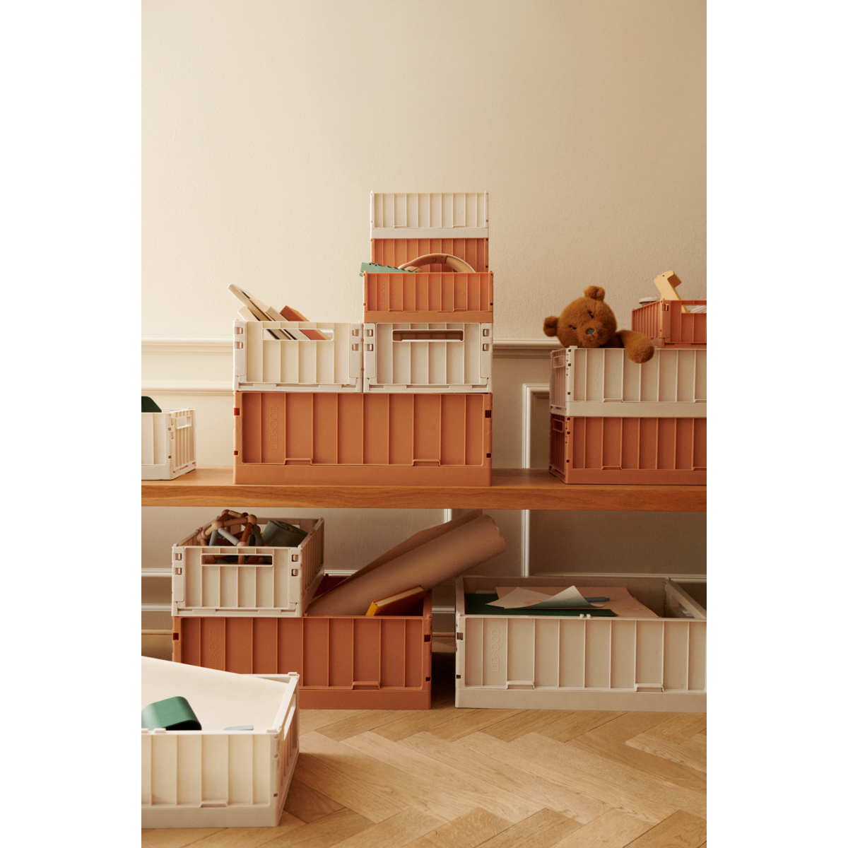LIEWOOD Weston mellem opbevaringskasse 2-pak - Tuscany rose - Opbevaringskasser