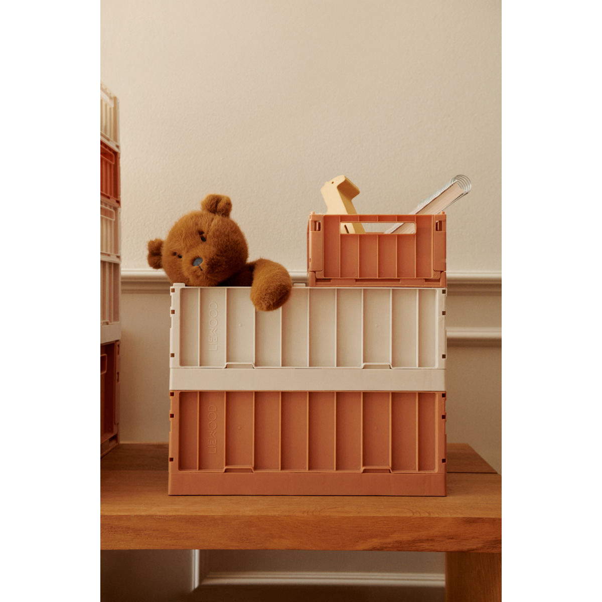 LIEWOOD Weston mellem opbevaringskasse 2-pak - Tuscany rose - Opbevaringskasser
