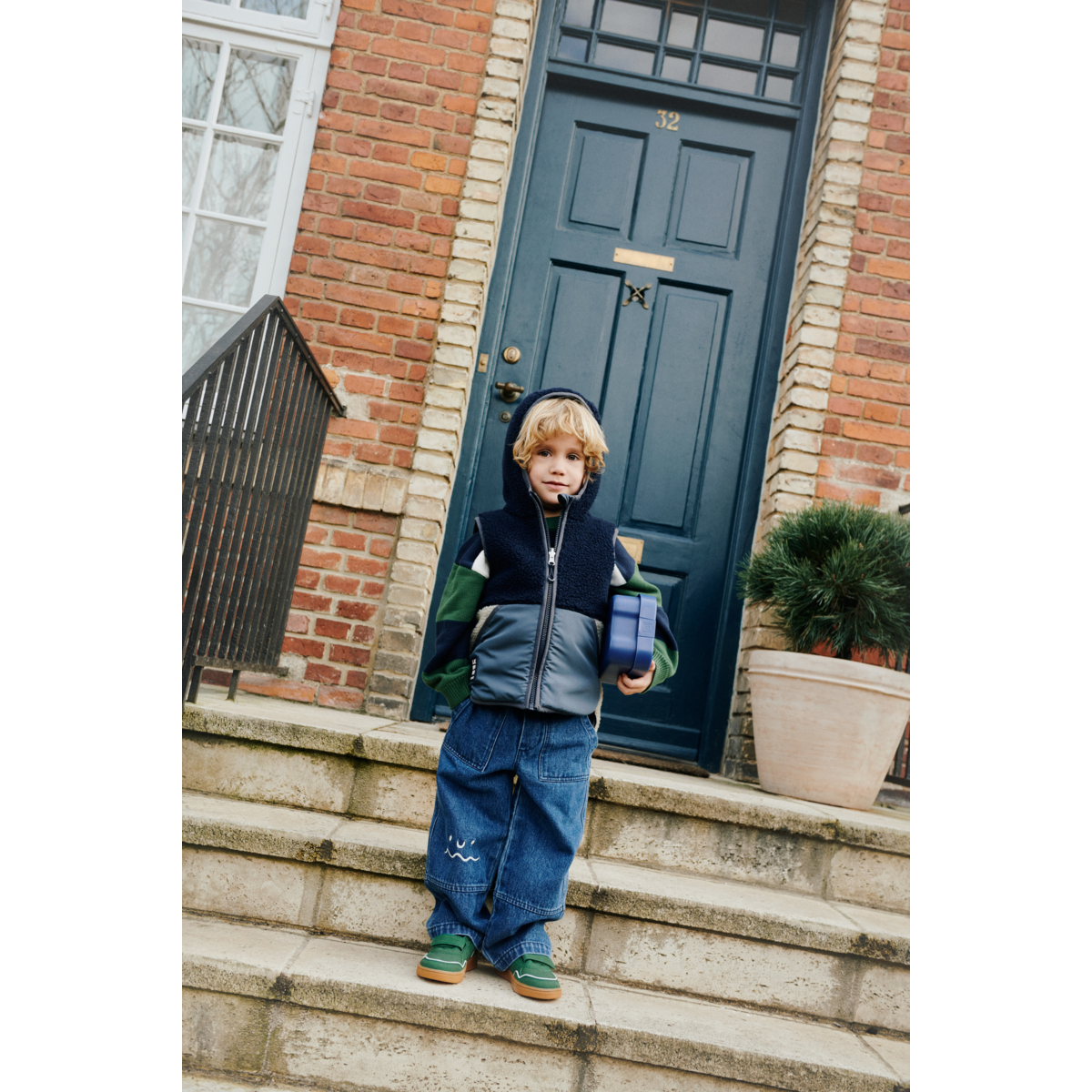 LIEWOOD Diana Vendbar Fleecevest - Whale blue multi mix - Vest