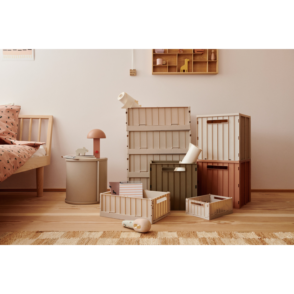 LIEWOOD ELIJAH Opbevaringsboks med låg - Sandy - Opbevaringskasser