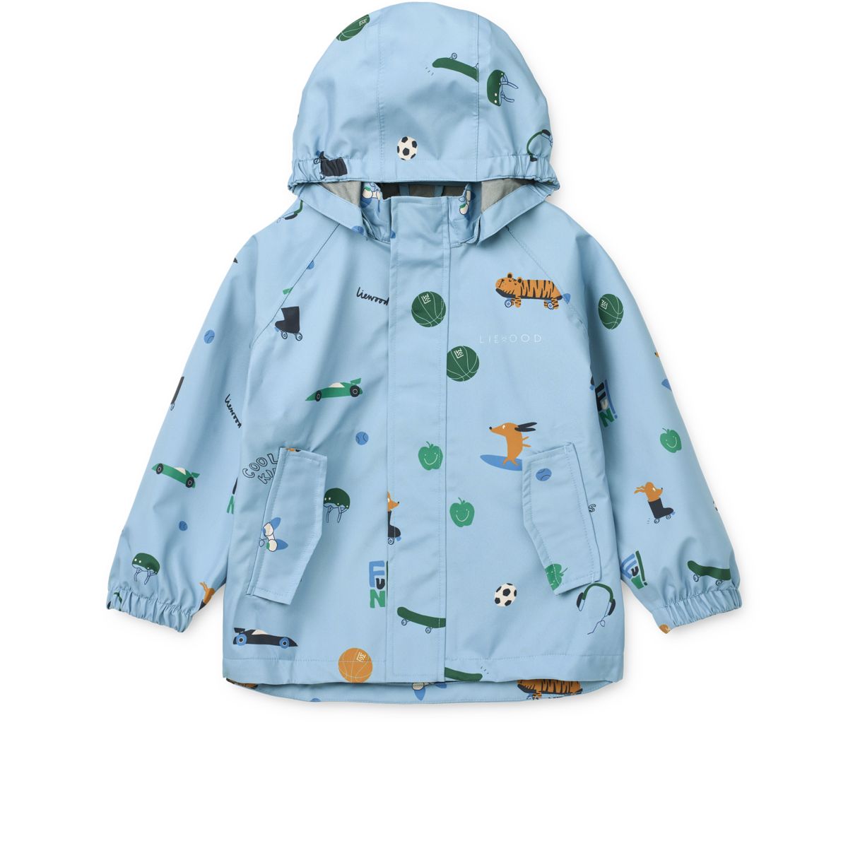 Liewood Pedia Rainwear Set - Fun / Beach blue - SET