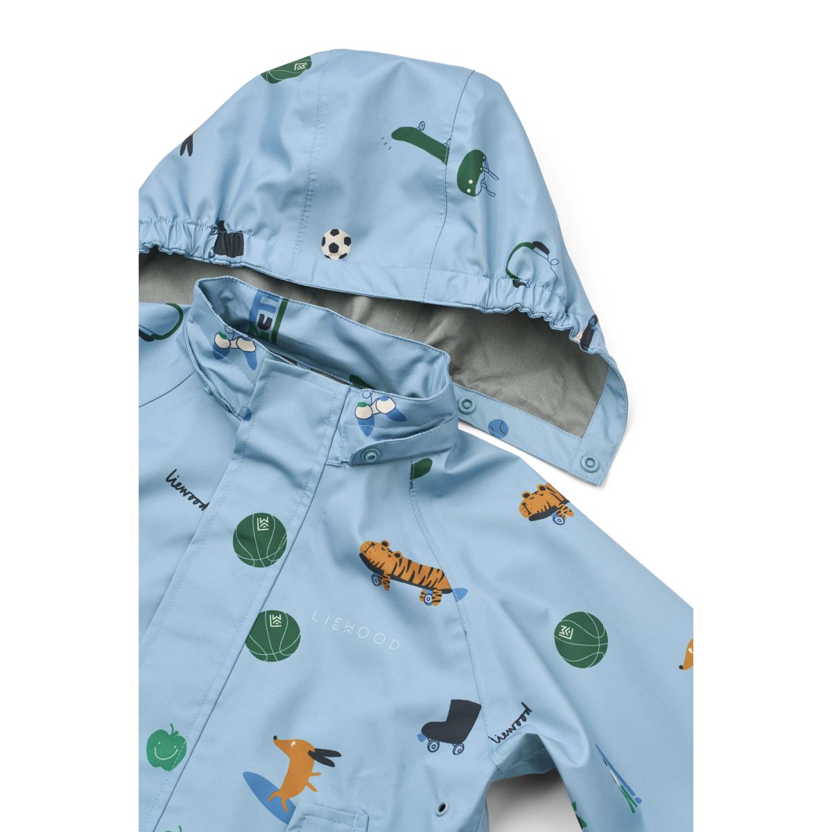 Liewood Pedia Rainwear Set - Fun / Beach blue - SET