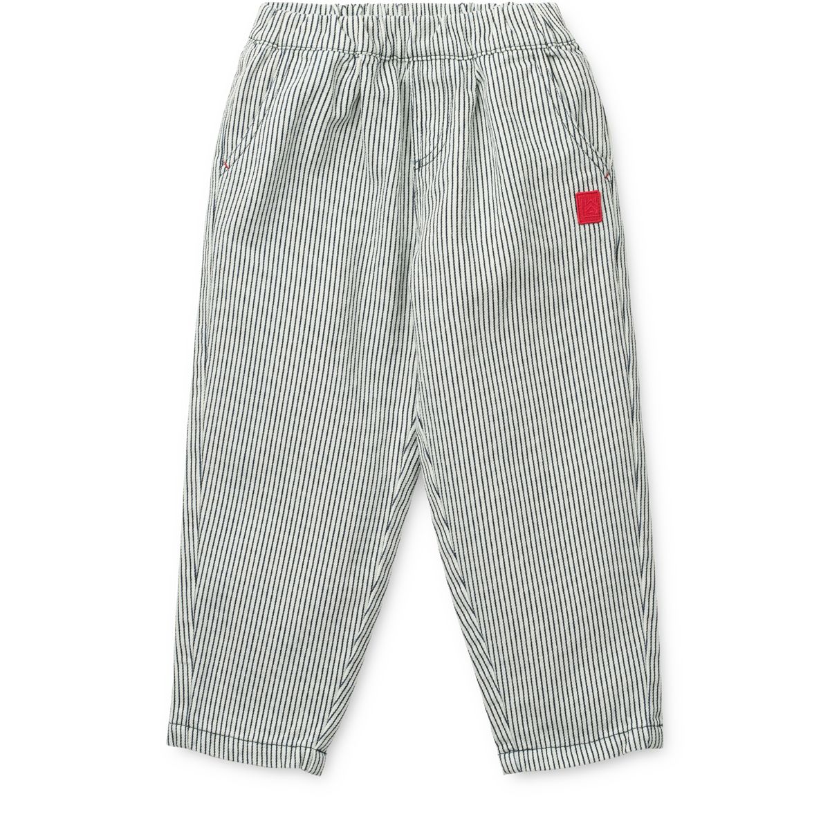 Liewood Borris Stripe Denim Trousers - Classic navy / Creme de la creme - PANTS