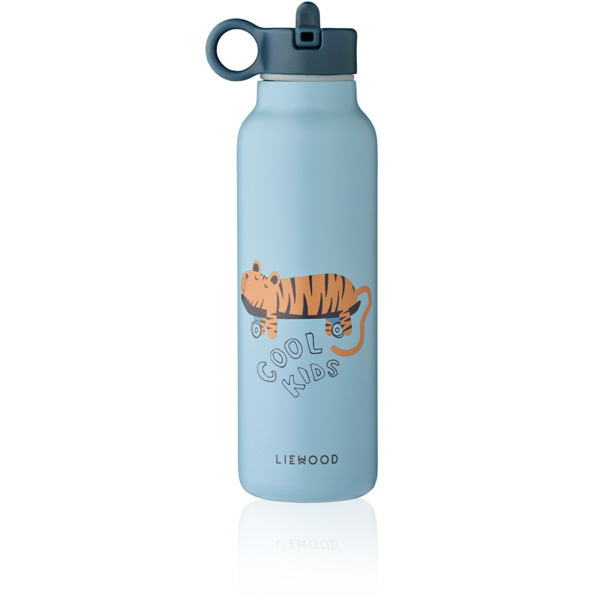 Liewood Falk Water Bottle 500 ml - Tiger / Beach blue - WATER BOTTLE