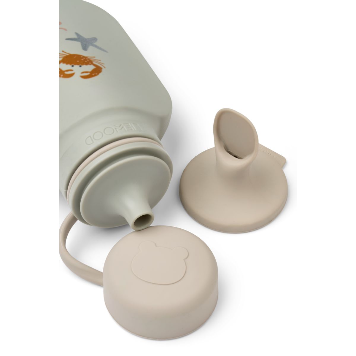 LIEWOOD Lizzie Smoothiepose 2-pak - Sea creature / Sandy - Smoothie flaske