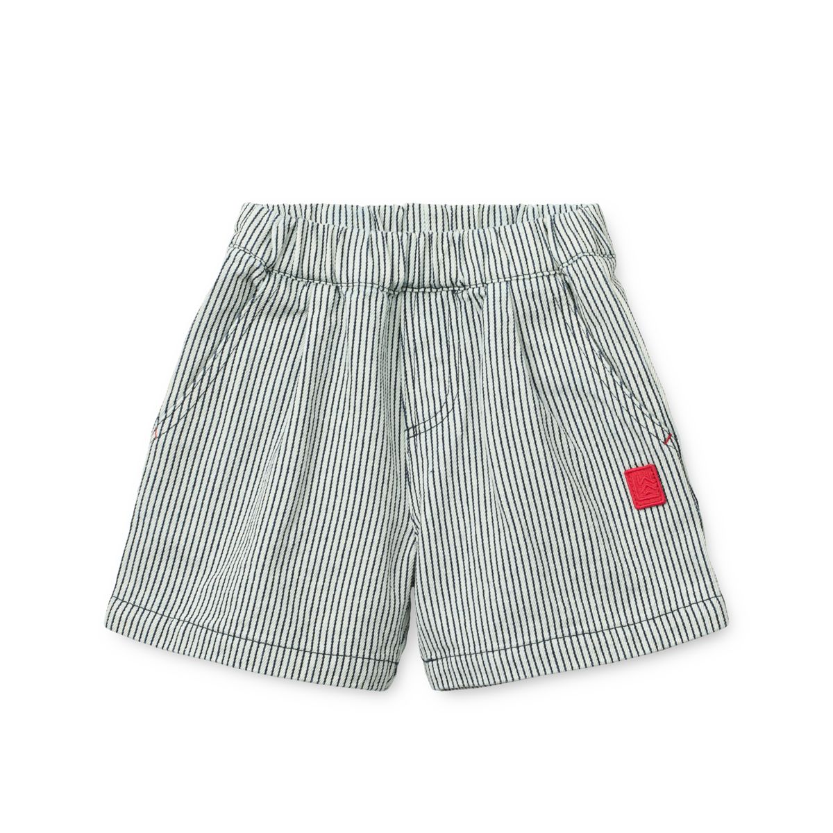 Liewood Borrisa Striped Denim Shorts - Classic navy / Creme de la creme - SHORTS