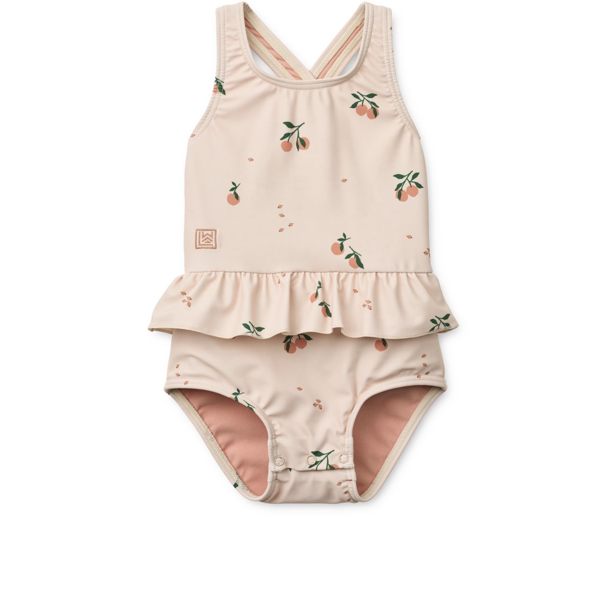 LIEWOOD Amara Mønstret Badedragt - Peach / Sea shell - Badedragt