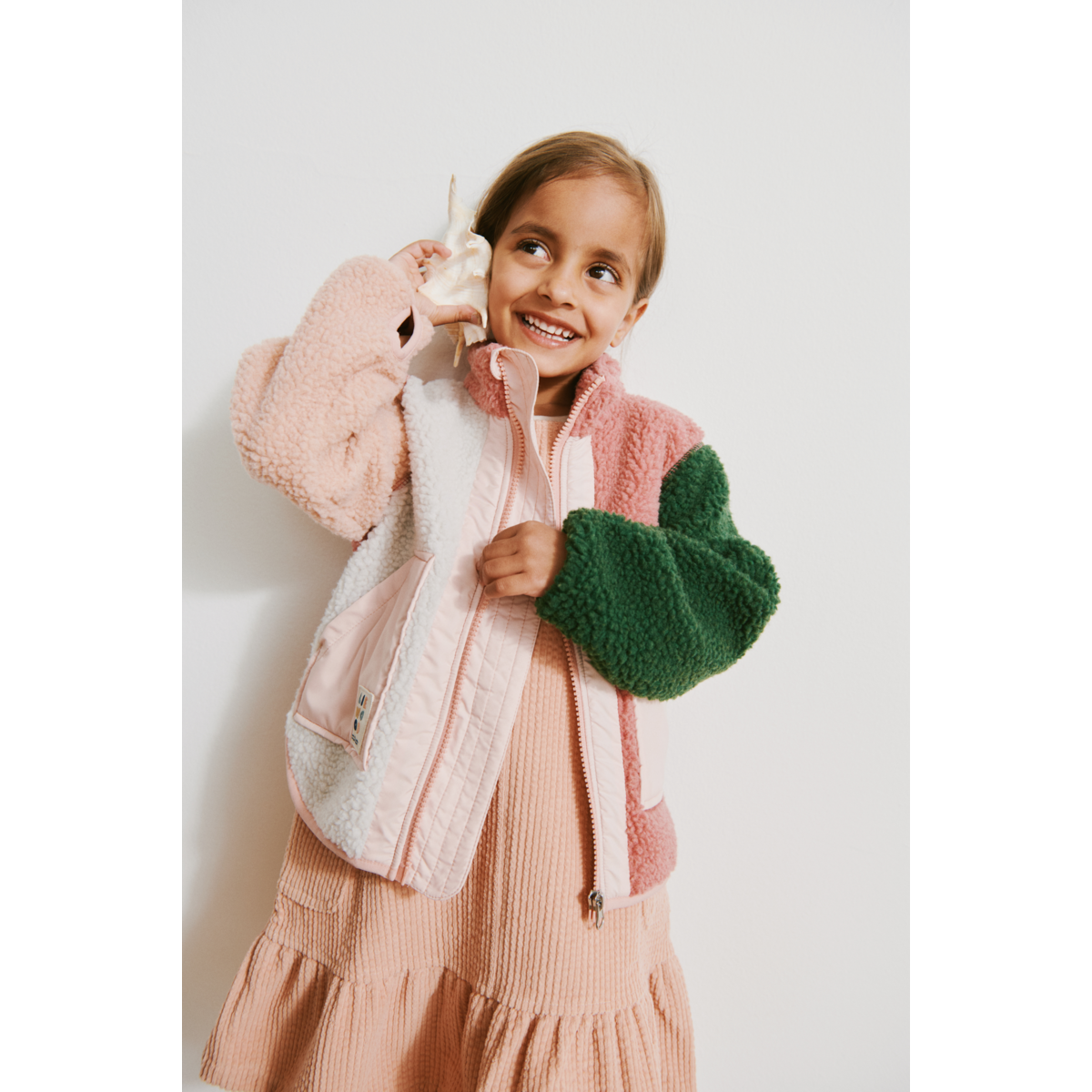 Liewood Noam Pile Jacket - Dusty rose multi mix - JACKET