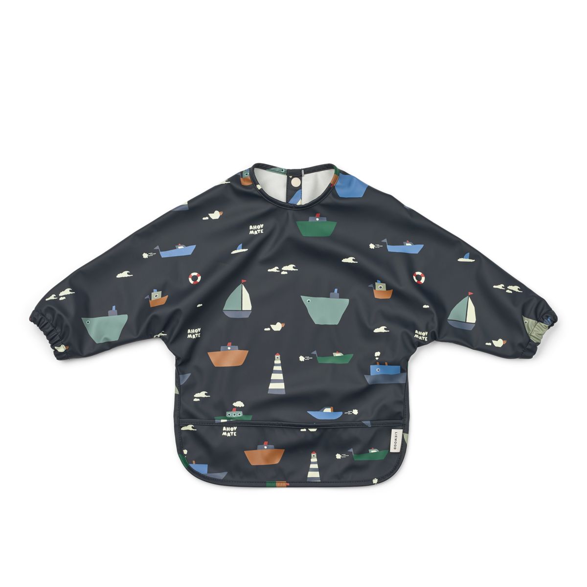 LIEWOOD Merle Hagesmæk Med Ærmer Og Print - Sailing / Classic navy - Spiseforklæde