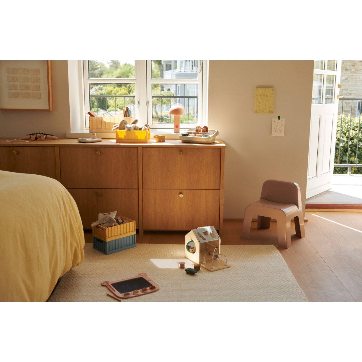 LIEWOOD Weston lille opbevaringskasse 2-pak - Beach blue - Opbevaringskasser