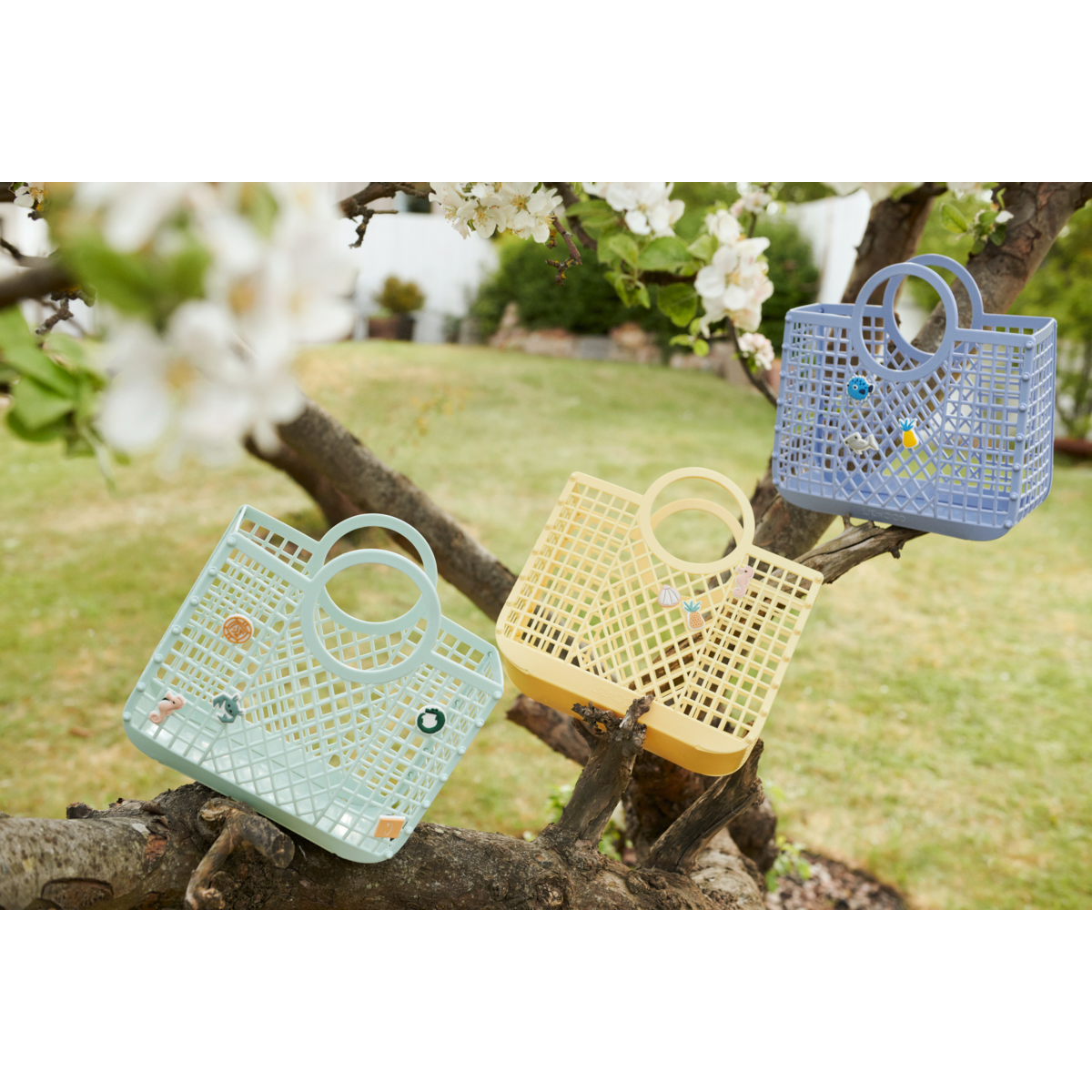 LIEWOOD Samantha kurv med vedhæng - Dusty lavender - Kurvetaske