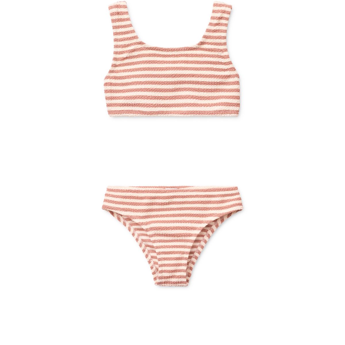 BELLO Stribet Bikini - Coral blush / Creme de la creme