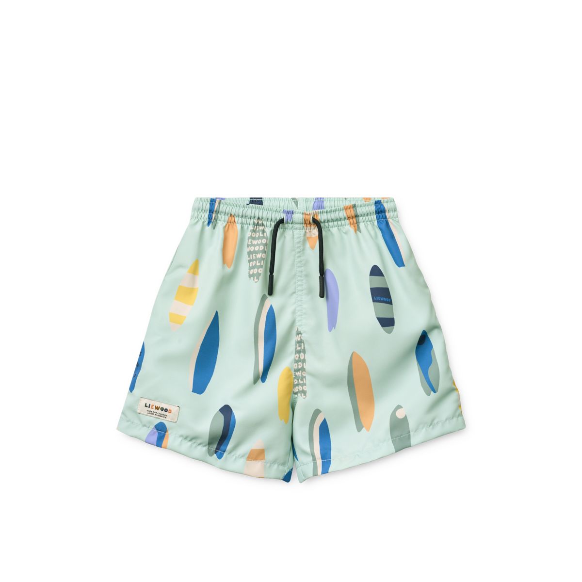 LIEWOOD Duke Badebukser med print - Boards / Light peppermint - Badeshorts