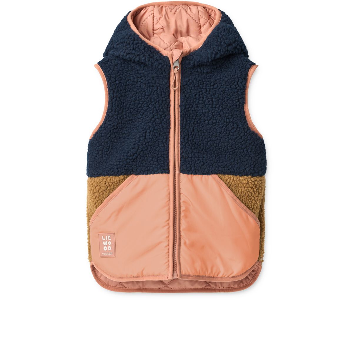 LIEWOOD Diana vendbar vest - Tuscany rose / Midnight navy - Vest