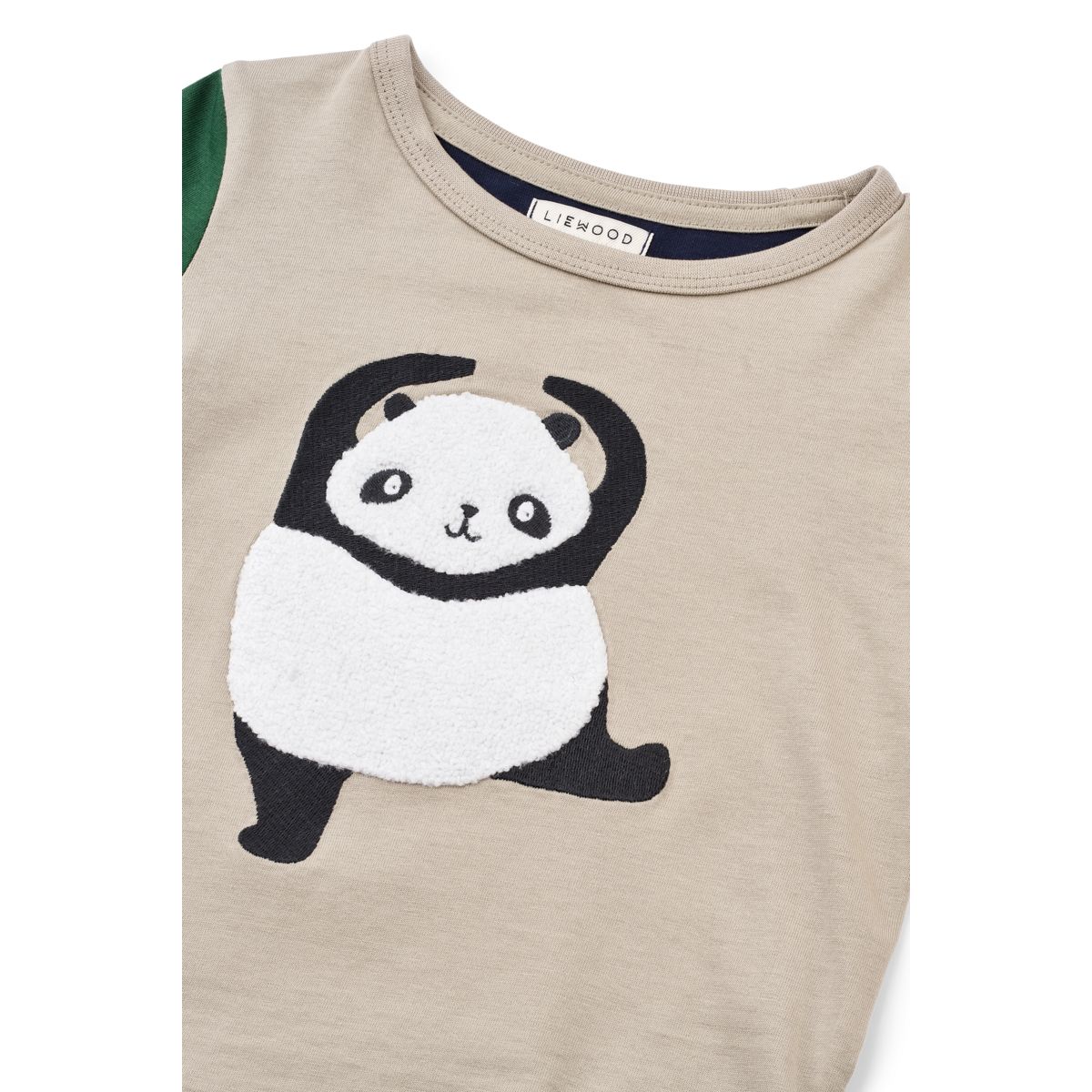 APIA Langærmet t-shirt - Panda / Mist / Classic navy multi mix