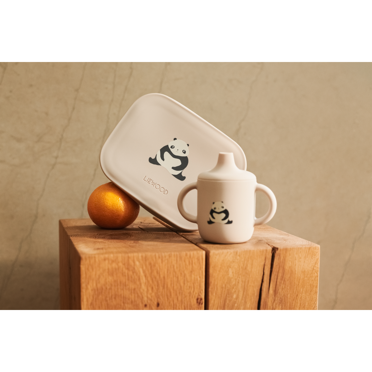 LIEWOOD Arthur Madkasse Med Print - Panda / Sandy / dark grey - Madkasse