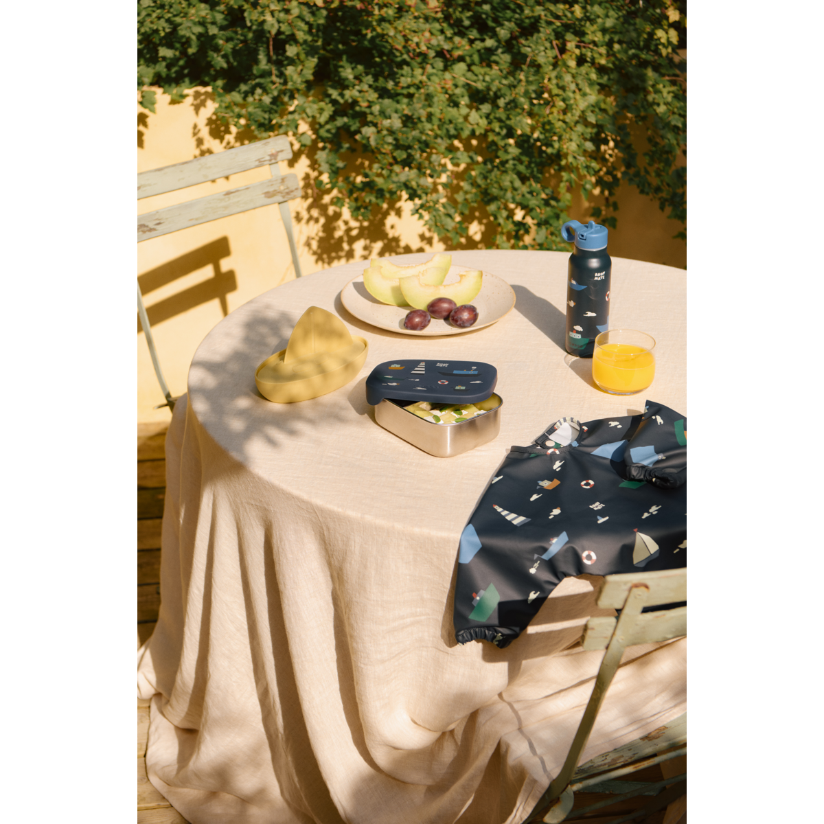 Merle Hagesmæk Med Ærmer Og Print - Sailing / Classic navy