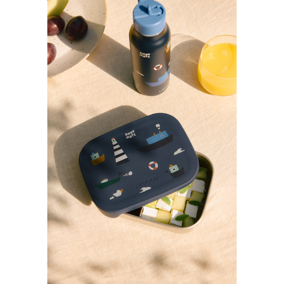 Liewood Falk Water Bottle 350 ml - Sailing / Classic navy - WATER BOTTLE