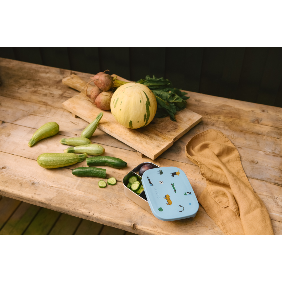 Liewood Arthur Lunchbox - Fun / Beach blue - LUNCHBOX
