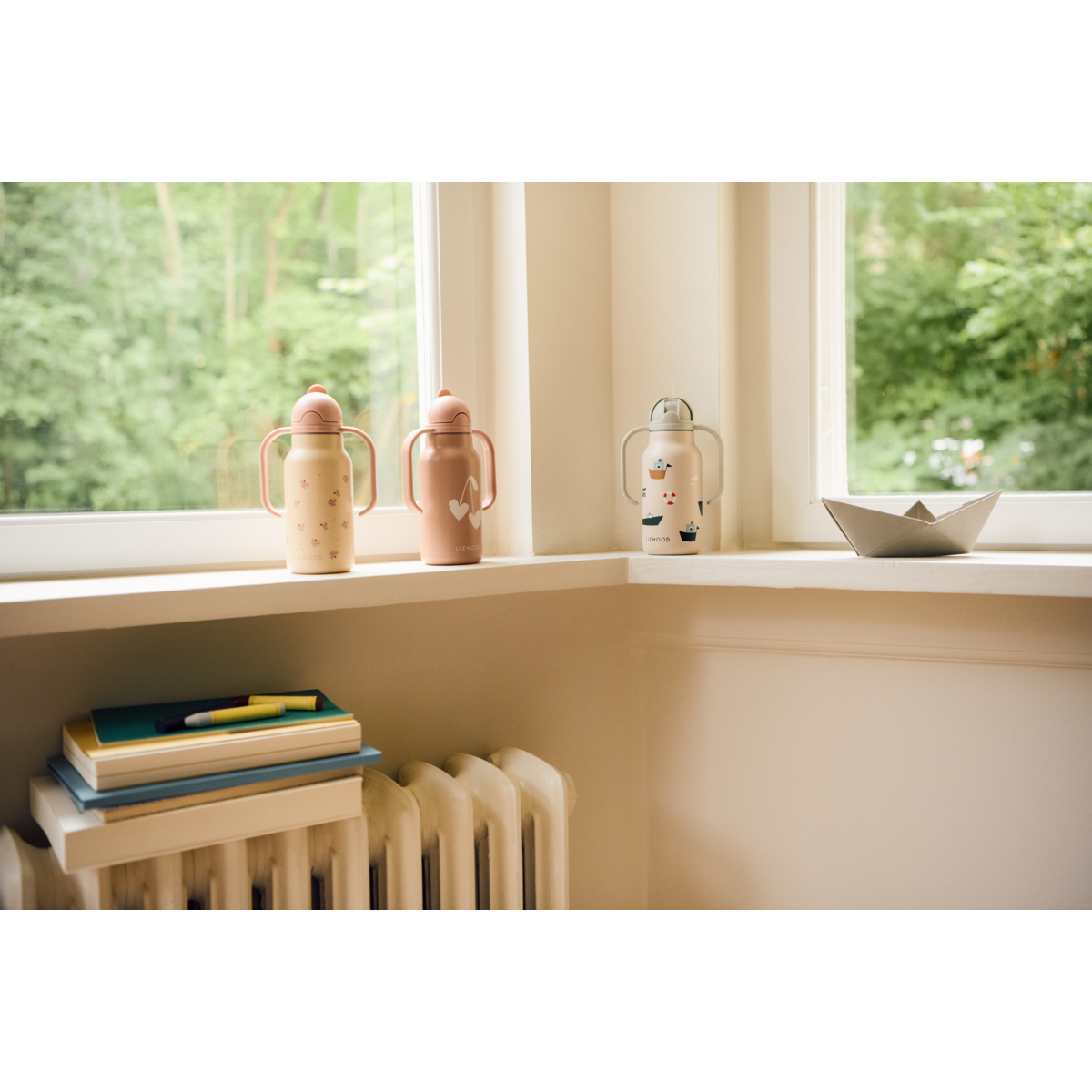 Liewood Kimmie Printed Bottle 250 Ml - Sailing / Sandy - WATER BOTTLE