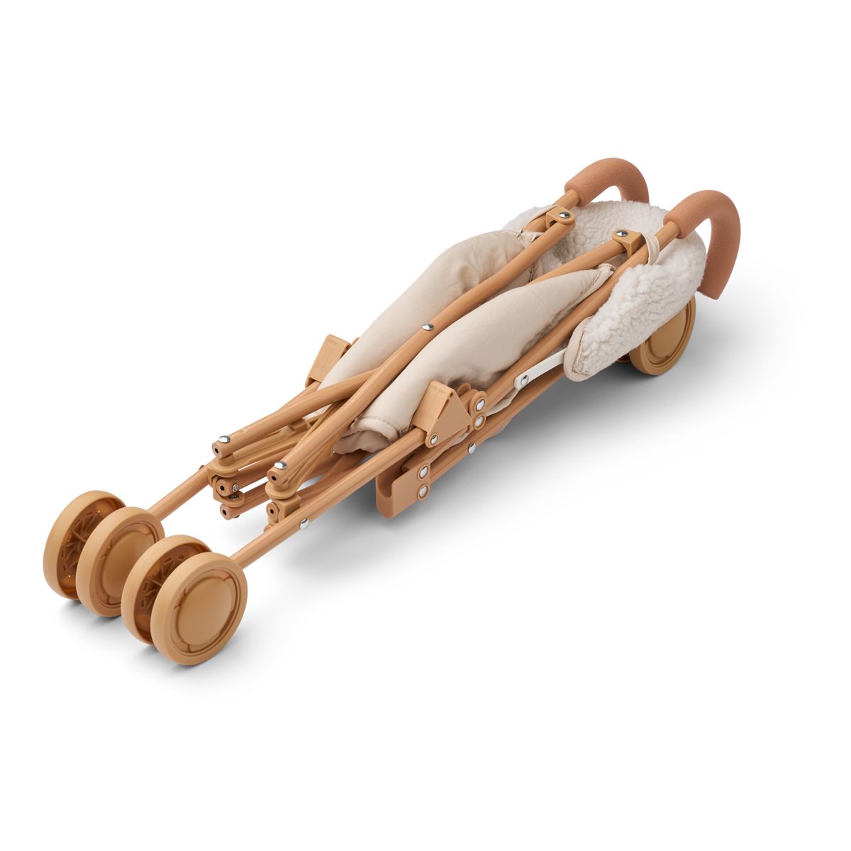 ELSIE Dukkeklapvogn i Fleece - Sandy