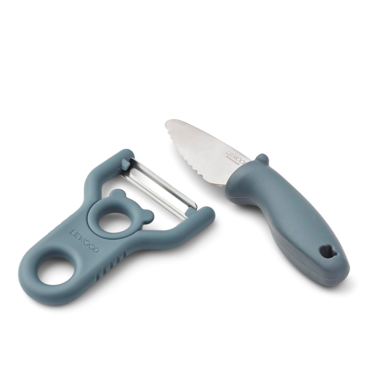 LIEWOOD PERTENSE Skræller & Knivsæt - Whale blue - TILBEREDNING