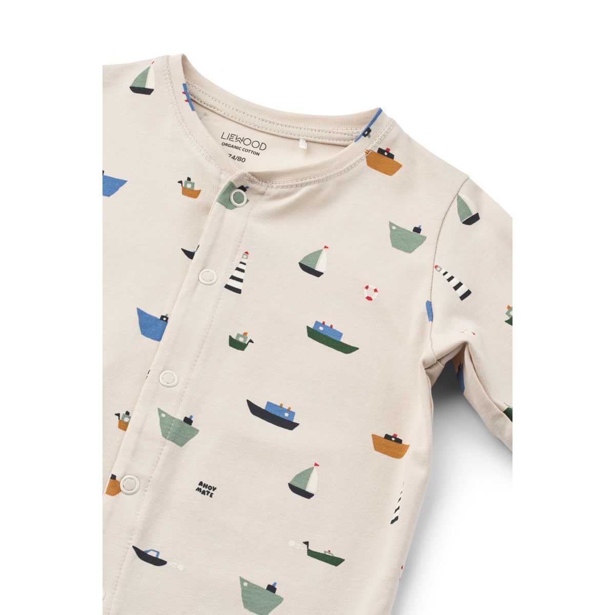 LIEWOOD BIRK Mønstret Natdragt - Mini sailing / Sandy - Pyjamas Jumpsuits